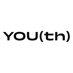 YOU(th) logo: the word YOU(th) in bold black lettering